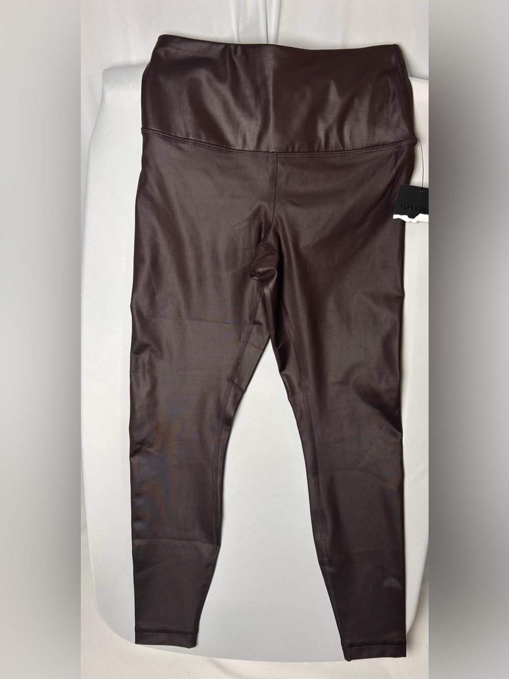 90 Degree By Reflex Women's Faux-Leather Leggings in Dark Brown